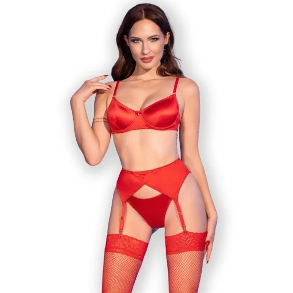 Satin-Set CR4670 rot von Chilirose kaufen | Fesselliebe