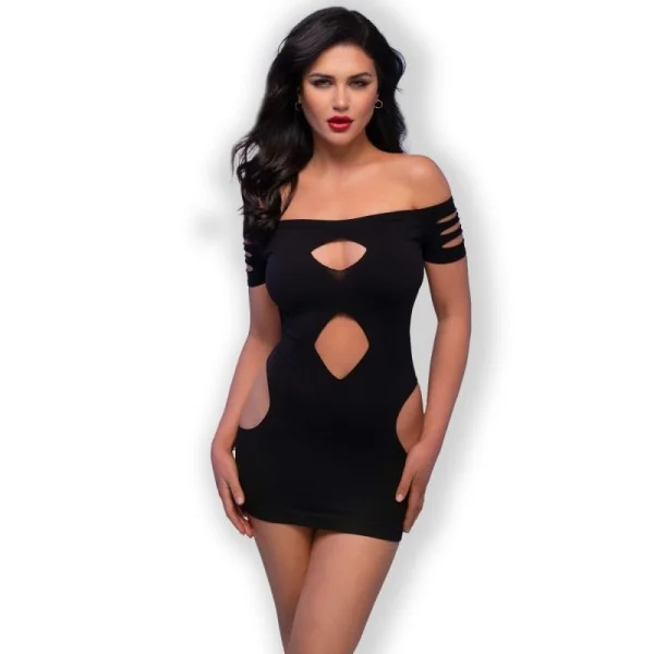Nahtloses Minikleid CR4671 schwarz von Chilirose kaufen | Fesselliebe