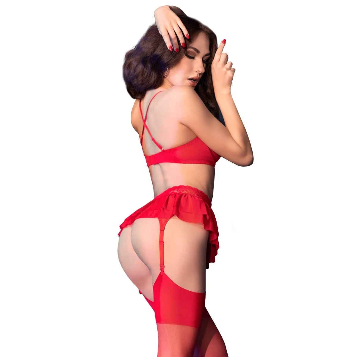 Spitzen-Set CR4466 rot von Chilirose kaufen | Fesselliebe