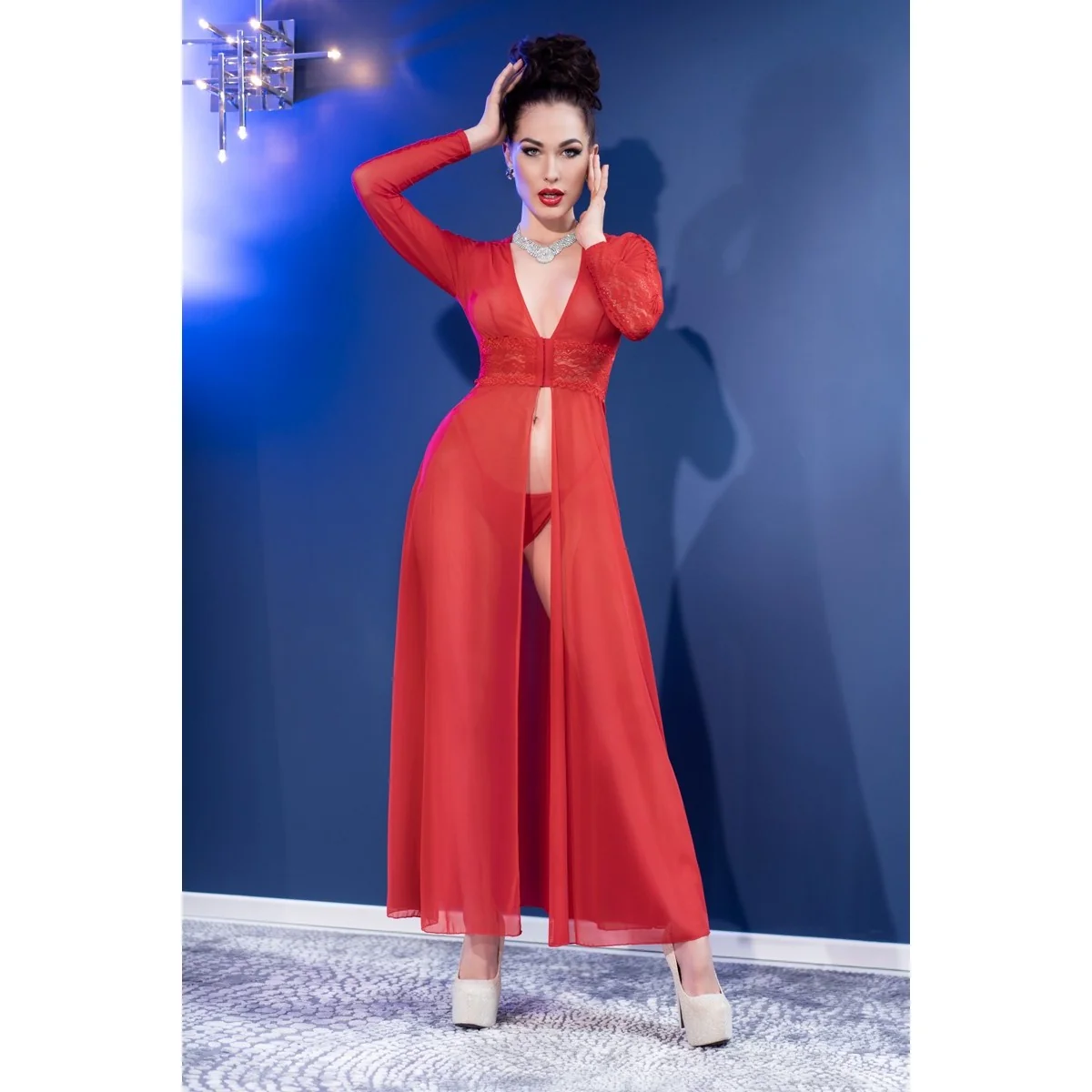 Langes Kleid CR4421 rot von Chilirose kaufen | Fesselliebe