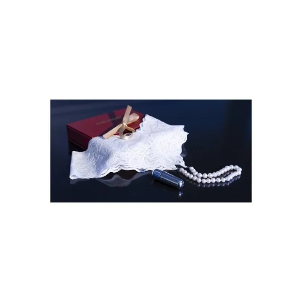 Perlenstring weiß + Minivibrator CR4395 von Chilirose kaufen | Fesselliebe