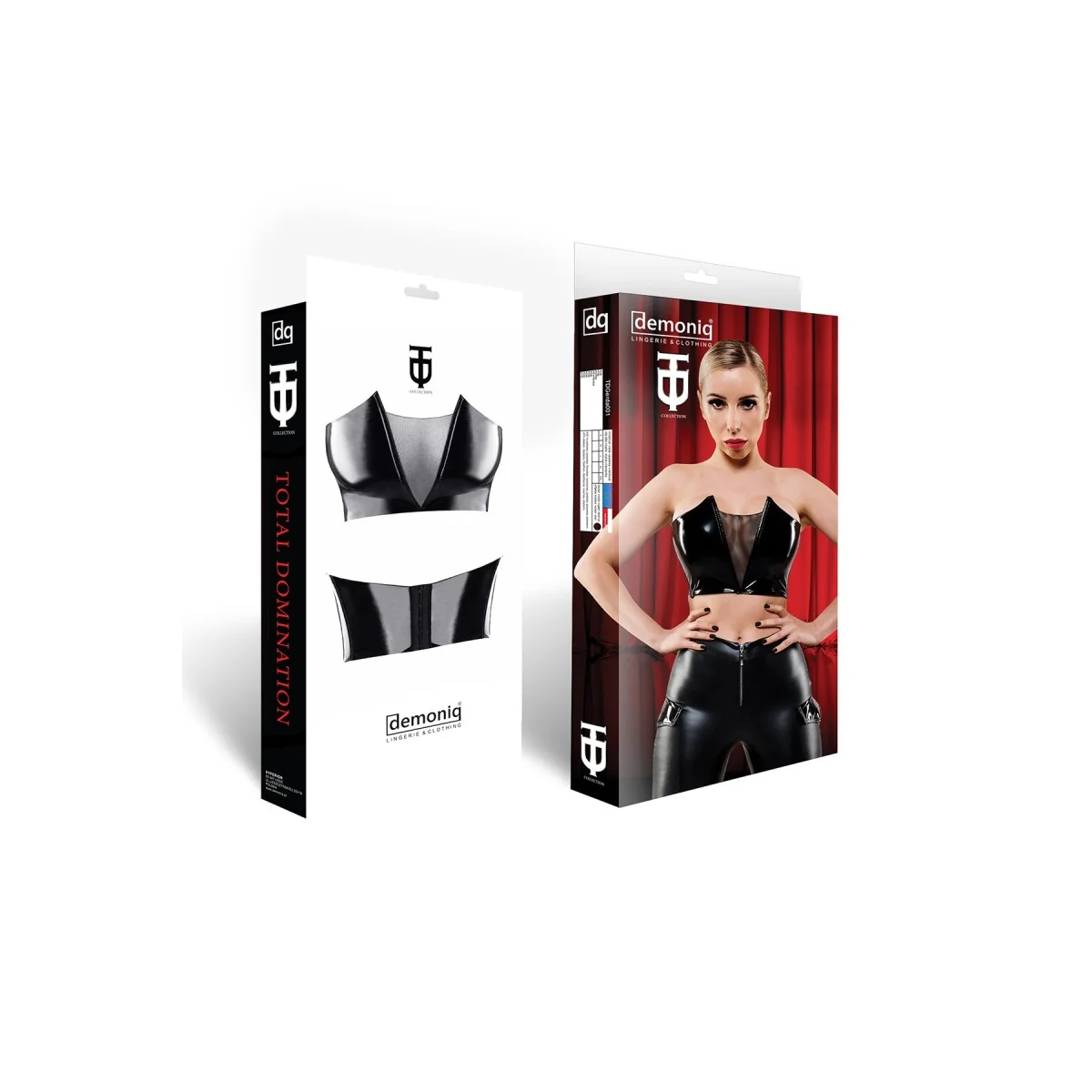 Schwarzes Damen-Top Tdgerda001 von Demoniq Total Domination Collection kaufen | Fesselliebe