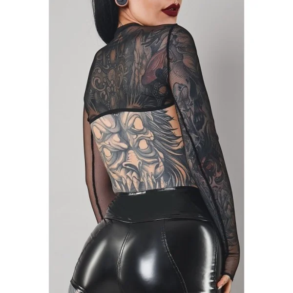 Schwarzes Damen-Top Tdinge001 von Demoniq Total Domination Collection kaufen | Fesselliebe