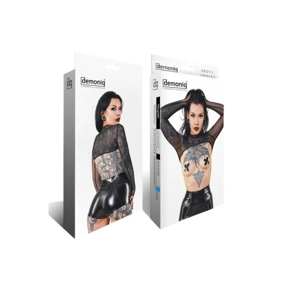 Schwarzes Damen-Top Tdinge001 von Demoniq Total Domination Collection kaufen | Fesselliebe