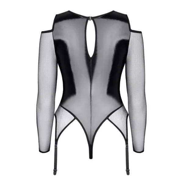 Schwarzer Straps-Body Tdtrude001 von Demoniq Total Domination Collection kaufen | Fesselliebe