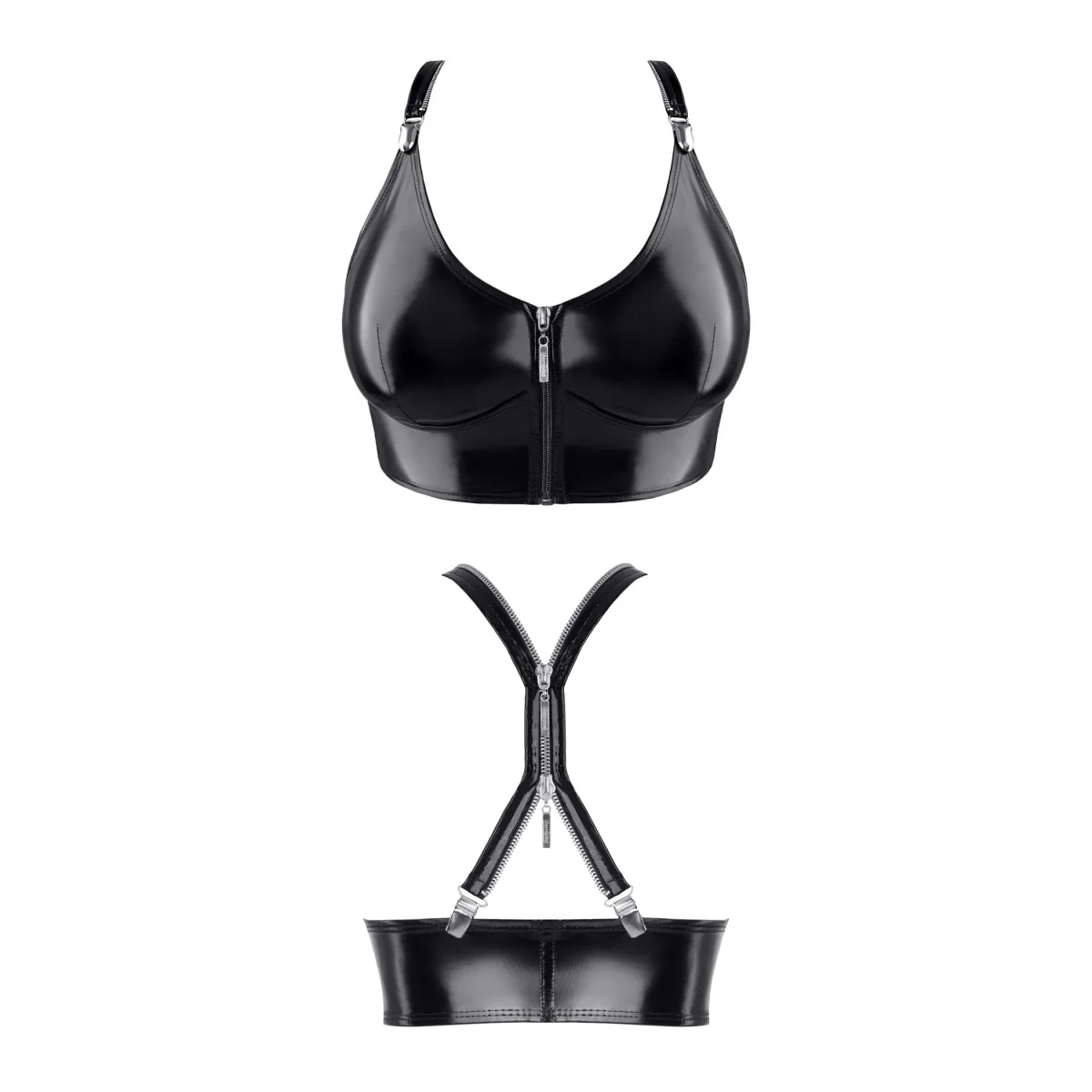 Schwarzes Damen-Top Tdeike001 von Demoniq Total Domination Collection kaufen | Fesselliebe