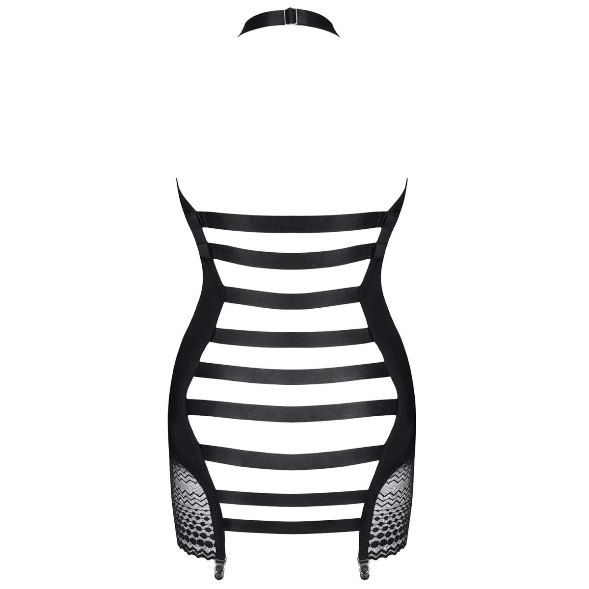 Schwarzes Straps-Kleid Lxpriscila001 von Demoniq Ladyx kaufen | Fesselliebe