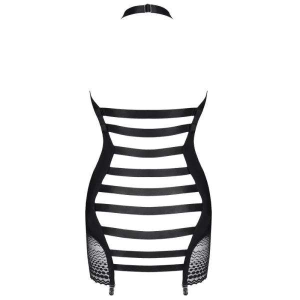 Schwarzes Straps-Kleid Lxpriscila001 von Demoniq Ladyx kaufen | Fesselliebe