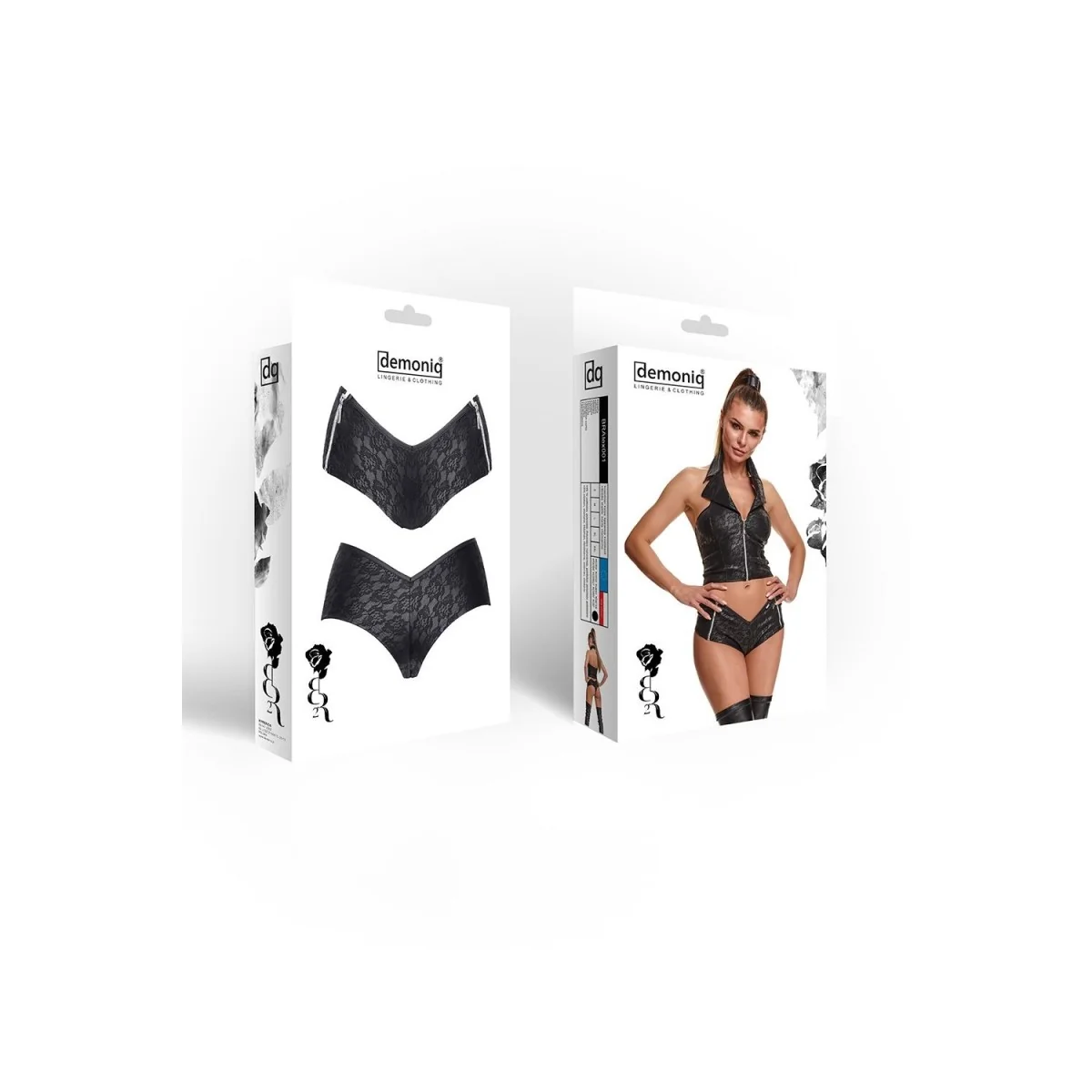 Schwarze Damen-Shorts Bralex001 von Demoniq Black Rose 2.0 Collection kaufen | Fesselliebe