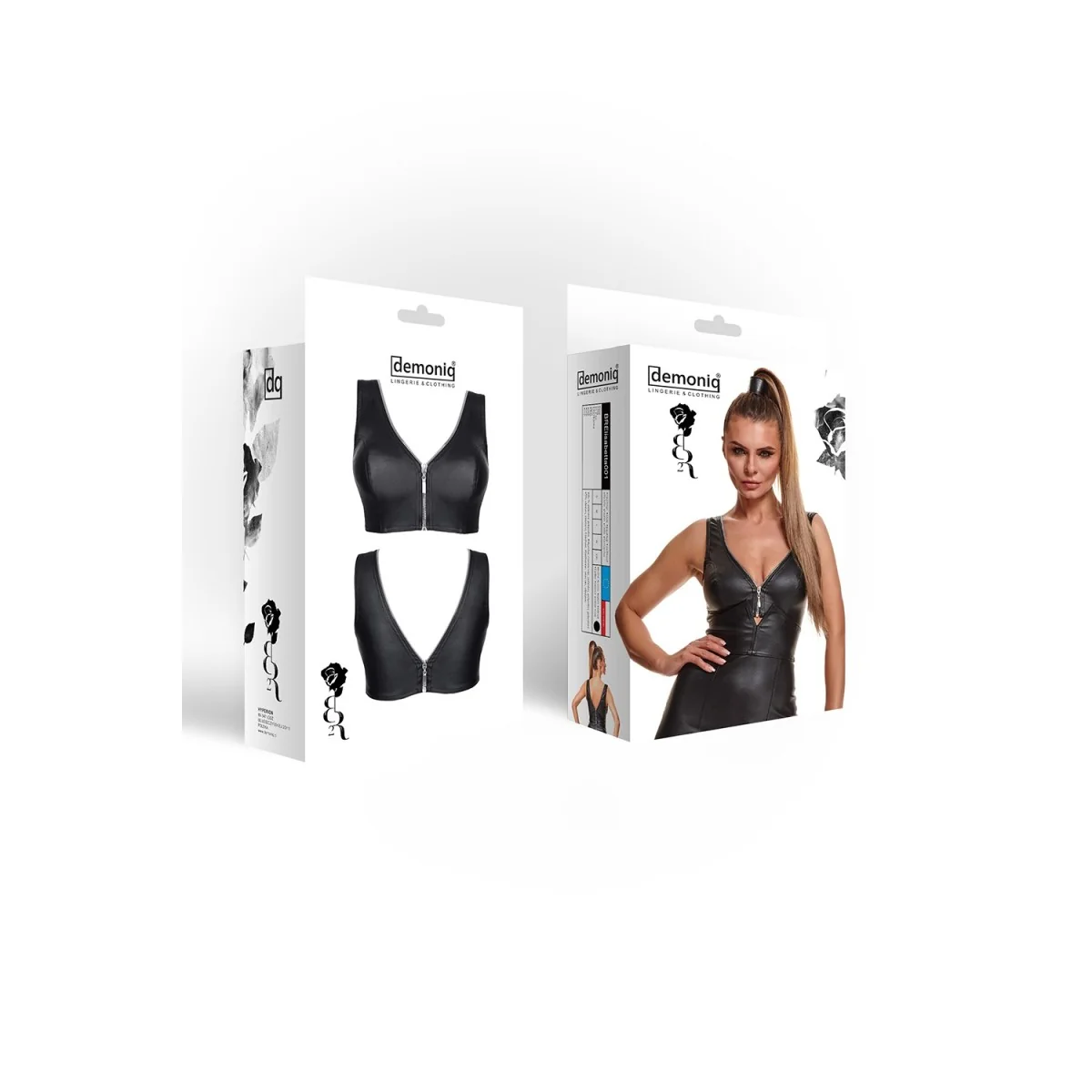 Schwarzes Damen-Top Brelisabetta001 von Demoniq Black Rose 2.0 Collection kaufen | Fesselliebe