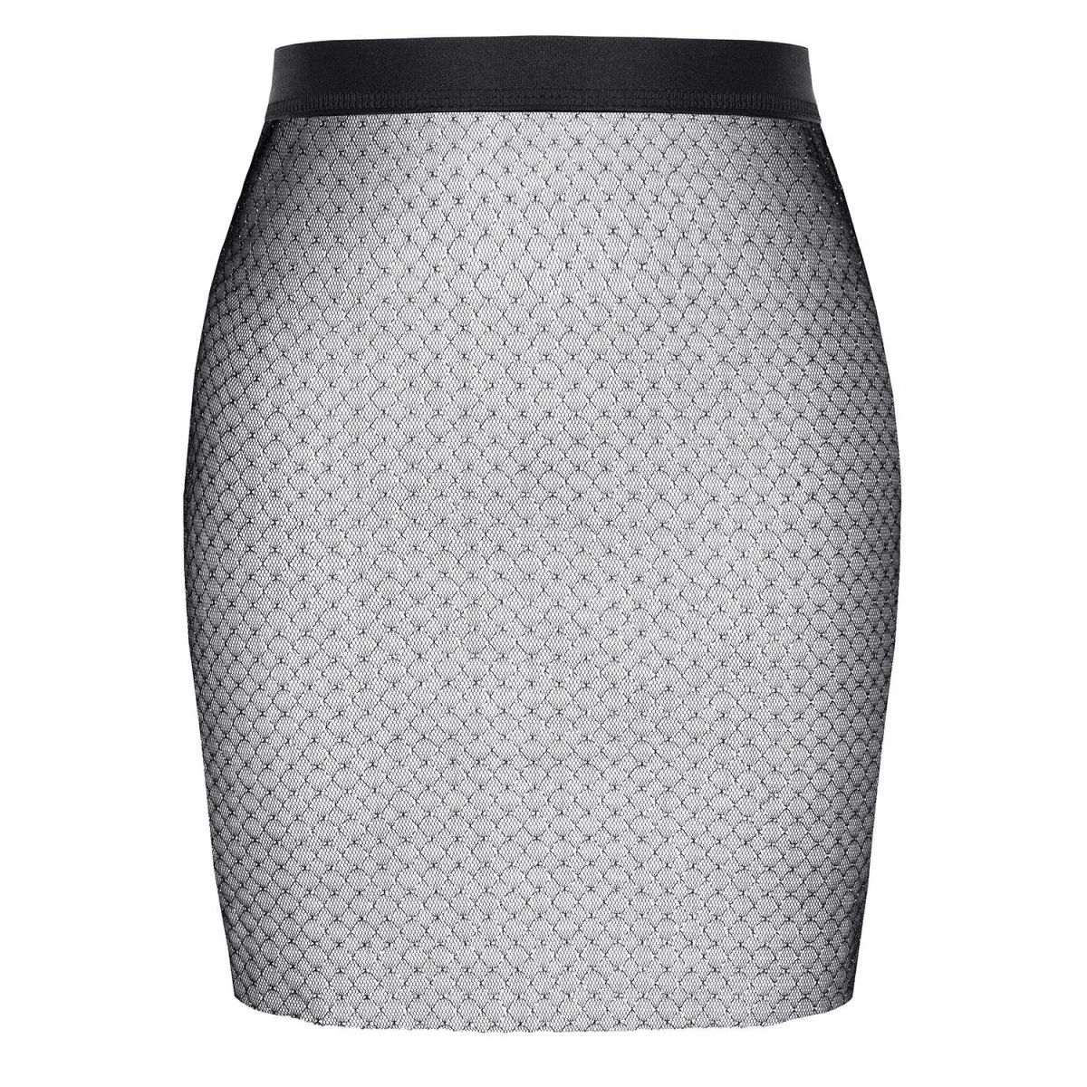 Schwarz/Silberner Minirock Stginevra001 von Demoniq Silver Touch Collection kaufen | Fesselliebe