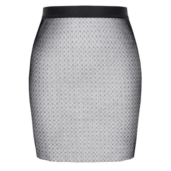 Schwarz/Silberner Minirock Stginevra001 von Demoniq Silver Touch Collection kaufen | Fesselliebe