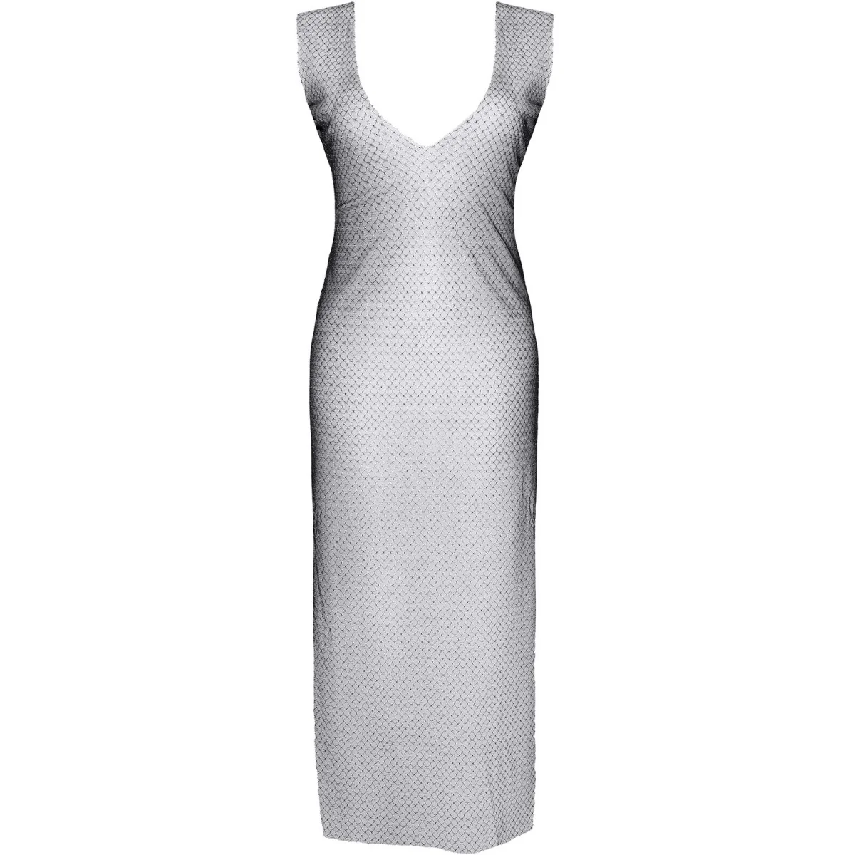 Schwarz/Silbernes Kleid Stiolanda001 von Demoniq Silver Touch Collection kaufen | Fesselliebe