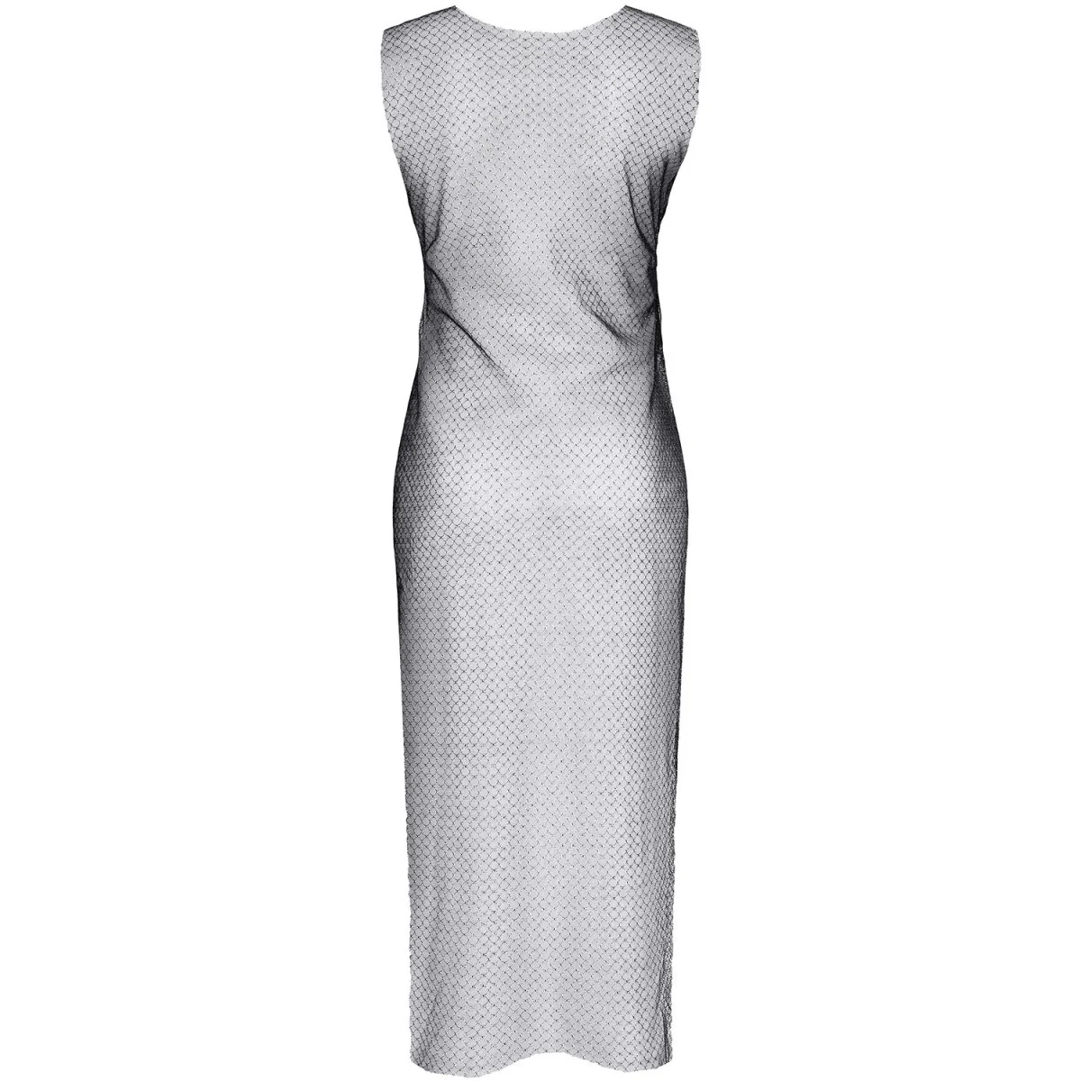 Schwarz/Silbernes Kleid Stiolanda001 von Demoniq Silver Touch Collection kaufen | Fesselliebe