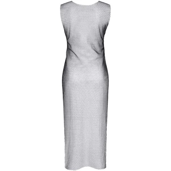 Schwarz/Silbernes Kleid Stiolanda001 von Demoniq Silver Touch Collection kaufen | Fesselliebe