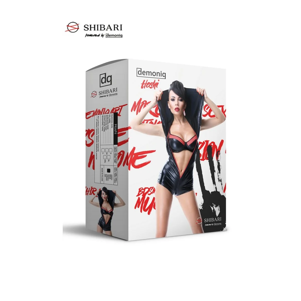 Schwarzer Kapuzenbody Hoshi von Demoniq Shibari Collection kaufen | Fesselliebe