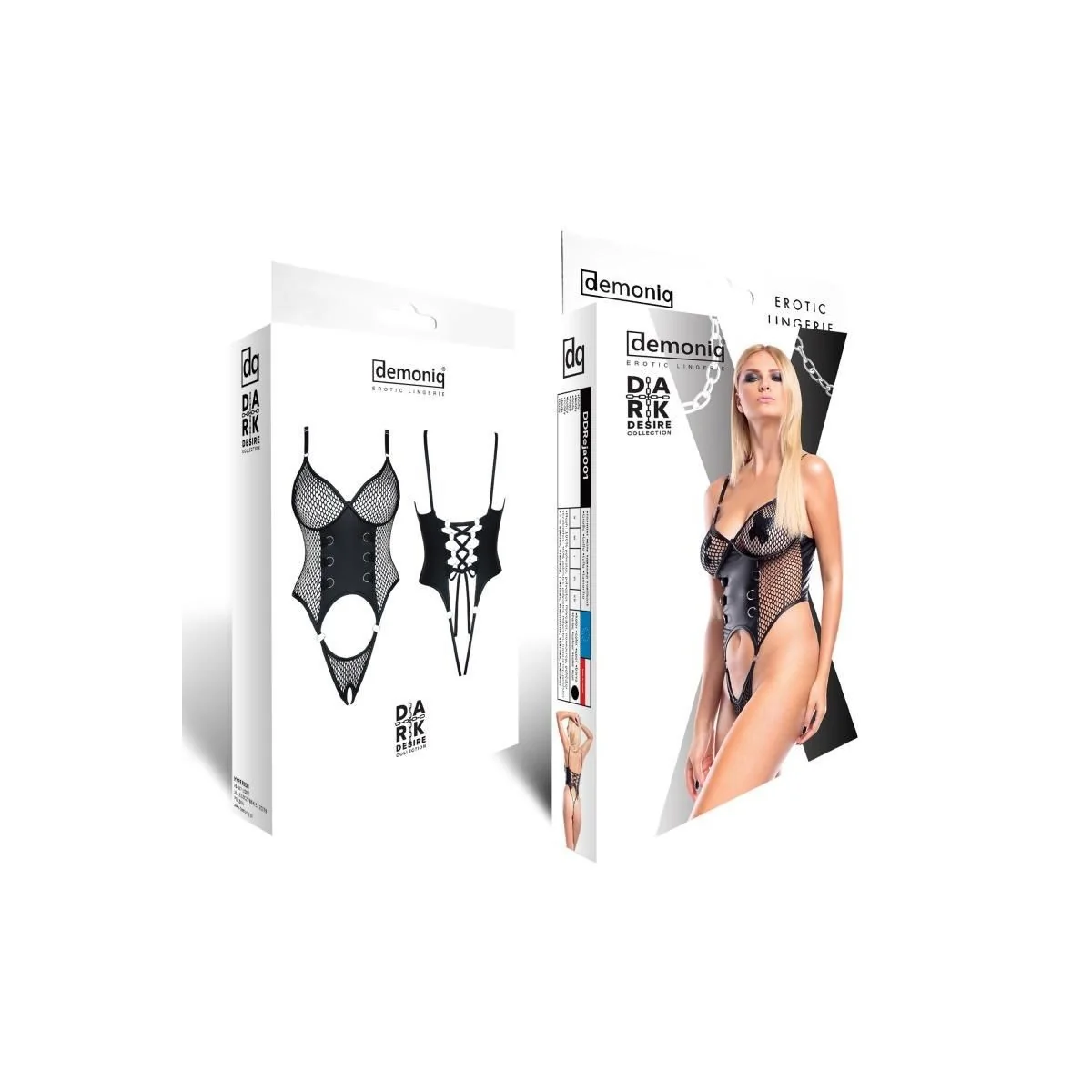 Schwarzer Ouvert Body Ddreja001 von Demoniq Dark Desire Collection kaufen | Fesselliebe