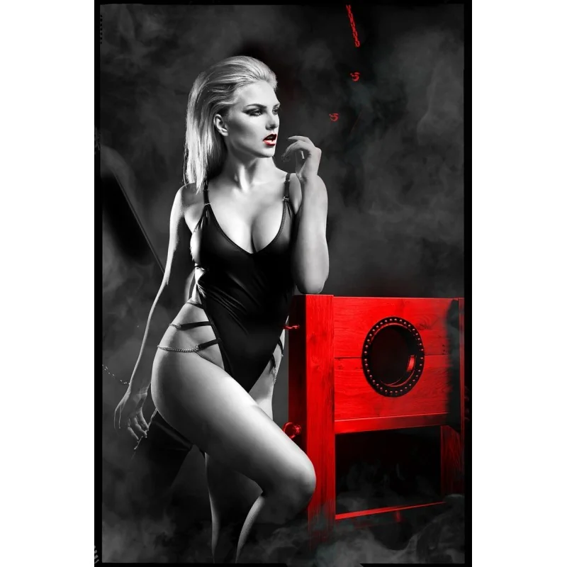 Schwarzer Ketten-Body Ddkery001 von Demoniq Dark Desire Collection kaufen | Fesselliebe