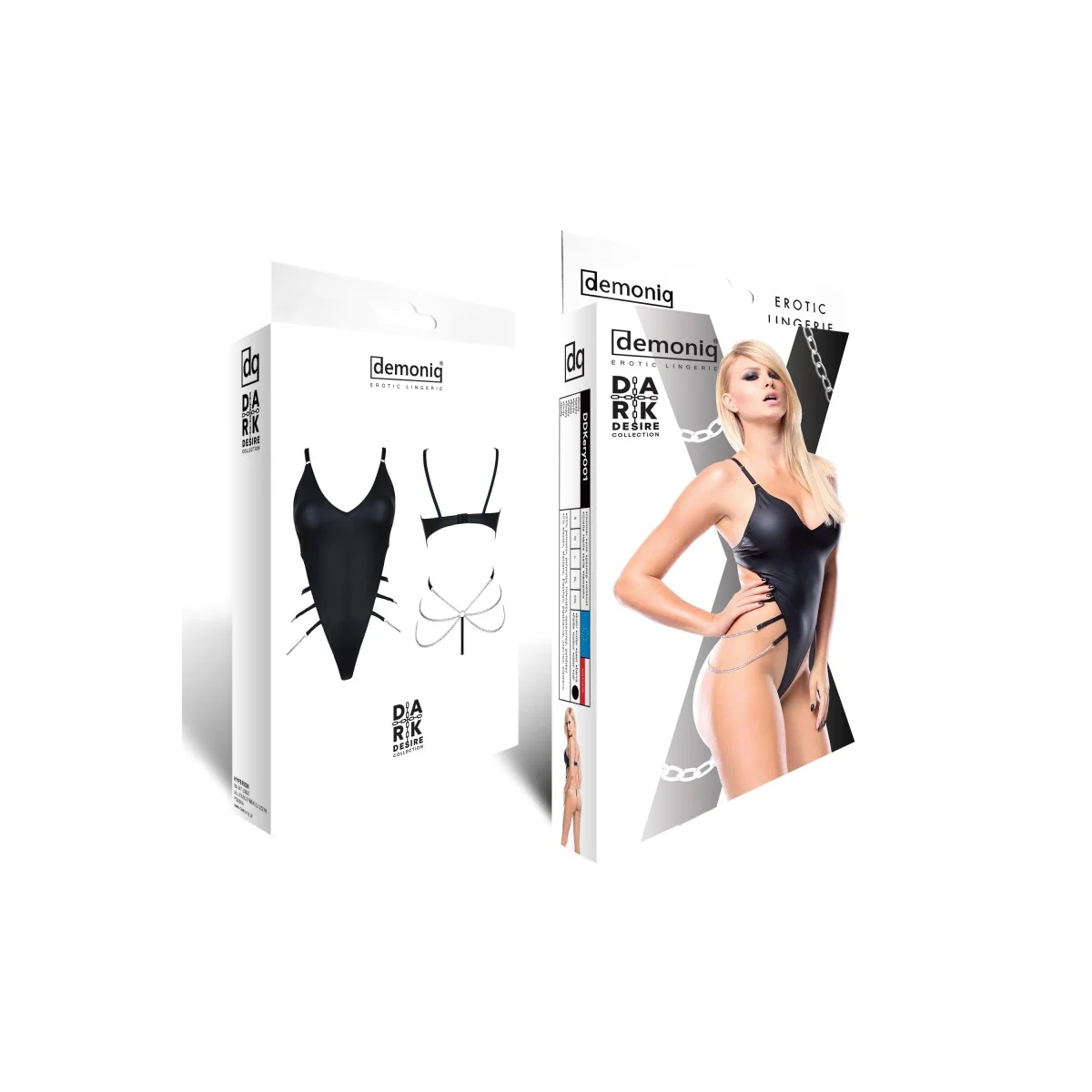 Schwarzer Ketten-Body Ddkery001 von Demoniq Dark Desire Collection kaufen | Fesselliebe