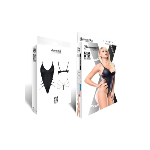 Schwarzer Ketten-Body Ddkery001 von Demoniq Dark Desire Collection kaufen | Fesselliebe