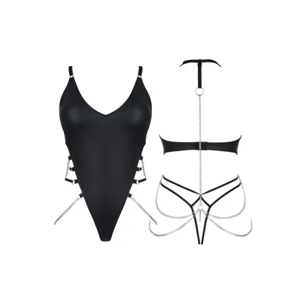 Schwarzer Ketten-Body Ddlitai001 von Demoniq Dark Desire Collection kaufen | Fesselliebe