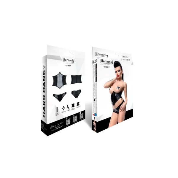 Schwarzes Set Cindy von Demoniq Hard Candy Collection kaufen | Fesselliebe