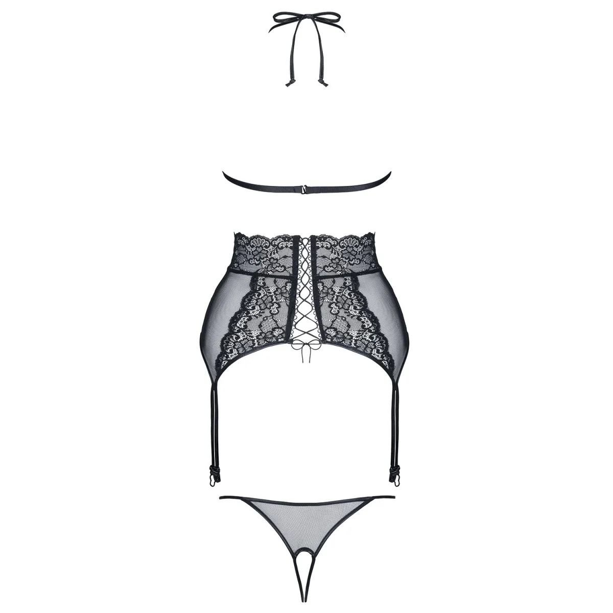 Schwarzes Set Vanda von Demoniq Look At Me Collection kaufen | Fesselliebe