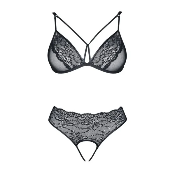 Schwarzes Set Pola von Demoniq Look At Me Collection kaufen | Fesselliebe