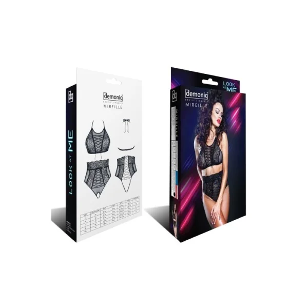 Schwarzes Set Mireille von Demoniq Look At Me Collection kaufen | Fesselliebe