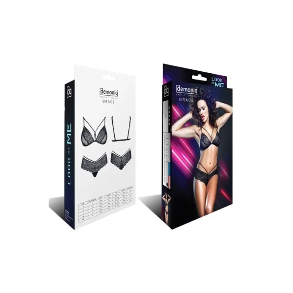 Schwarzes Set Grace von Demoniq Look At Me Collection kaufen | Fesselliebe