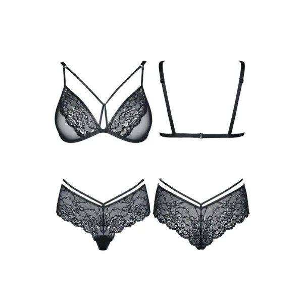 Schwarzes Set Grace von Demoniq Look At Me Collection kaufen | Fesselliebe