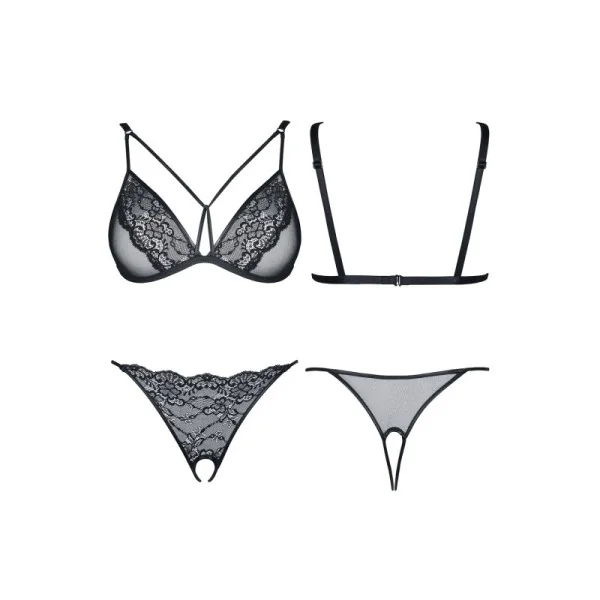 Schwarzes Set Gabrielle von Demoniq Look At Me Collection kaufen | Fesselliebe
