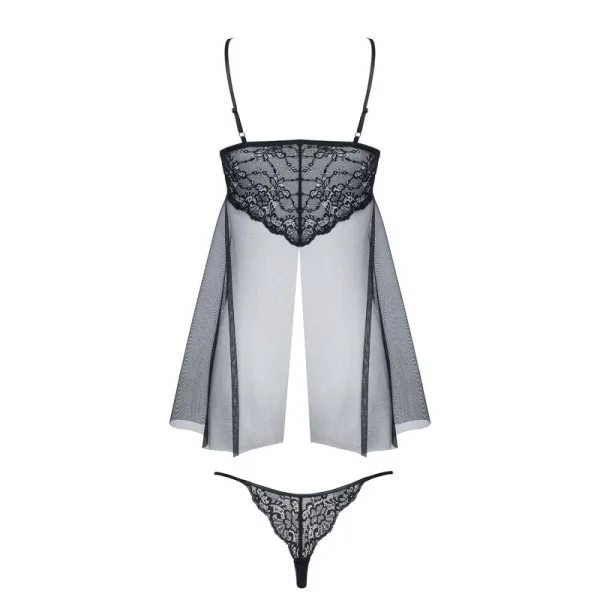 Schwarzes Babydoll Clotilde von Demoniq Look At Me Collection kaufen | Fesselliebe