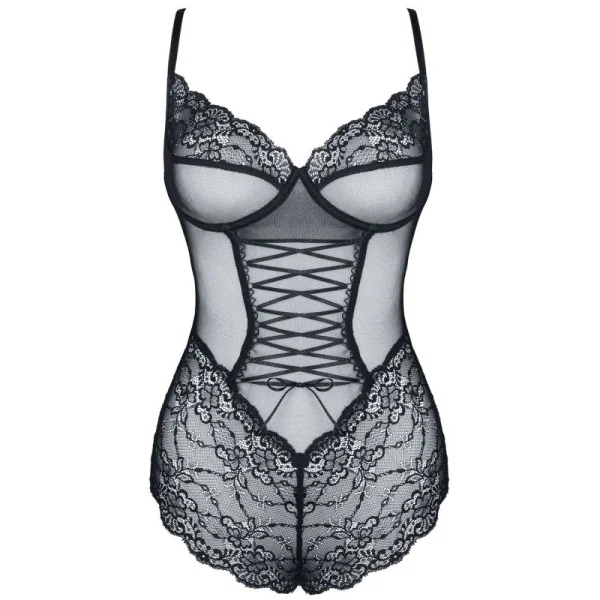 Schwarzer Body Carine von Demoniq Look At Me Collection kaufen | Fesselliebe