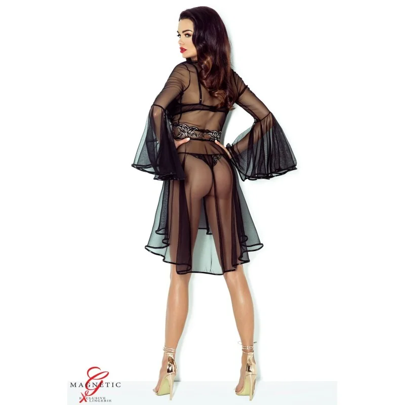 Schwarzer Kimono Cassandra von Demoniq Magnetic Collection kaufen | Fesselliebe 2