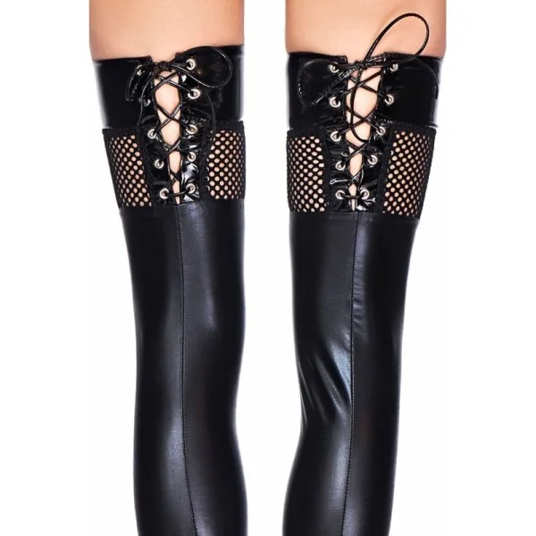 Schwarze Straps-Strümpfe Tobati von 7-Heaven kaufen | Fesselliebe