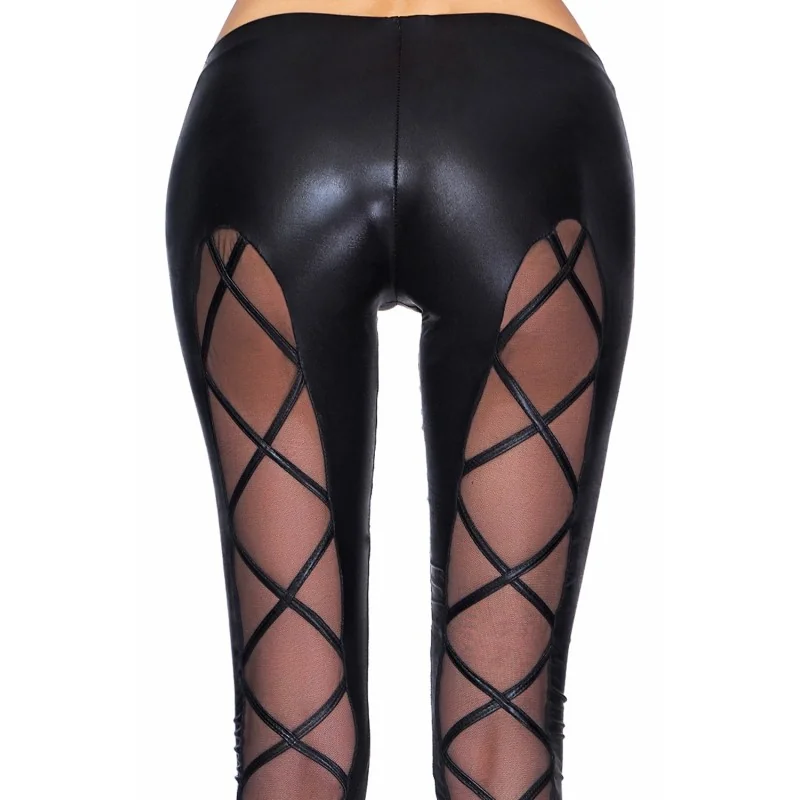 Schwarze Wetlook Leggings Camiri von 7-Heaven kaufen | Fesselliebe 2