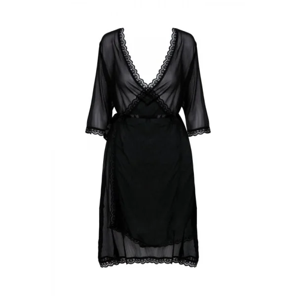 Schwarzer Kimono Aa0521295 von Anais Apparel Plus Size kaufen | Fesselliebe