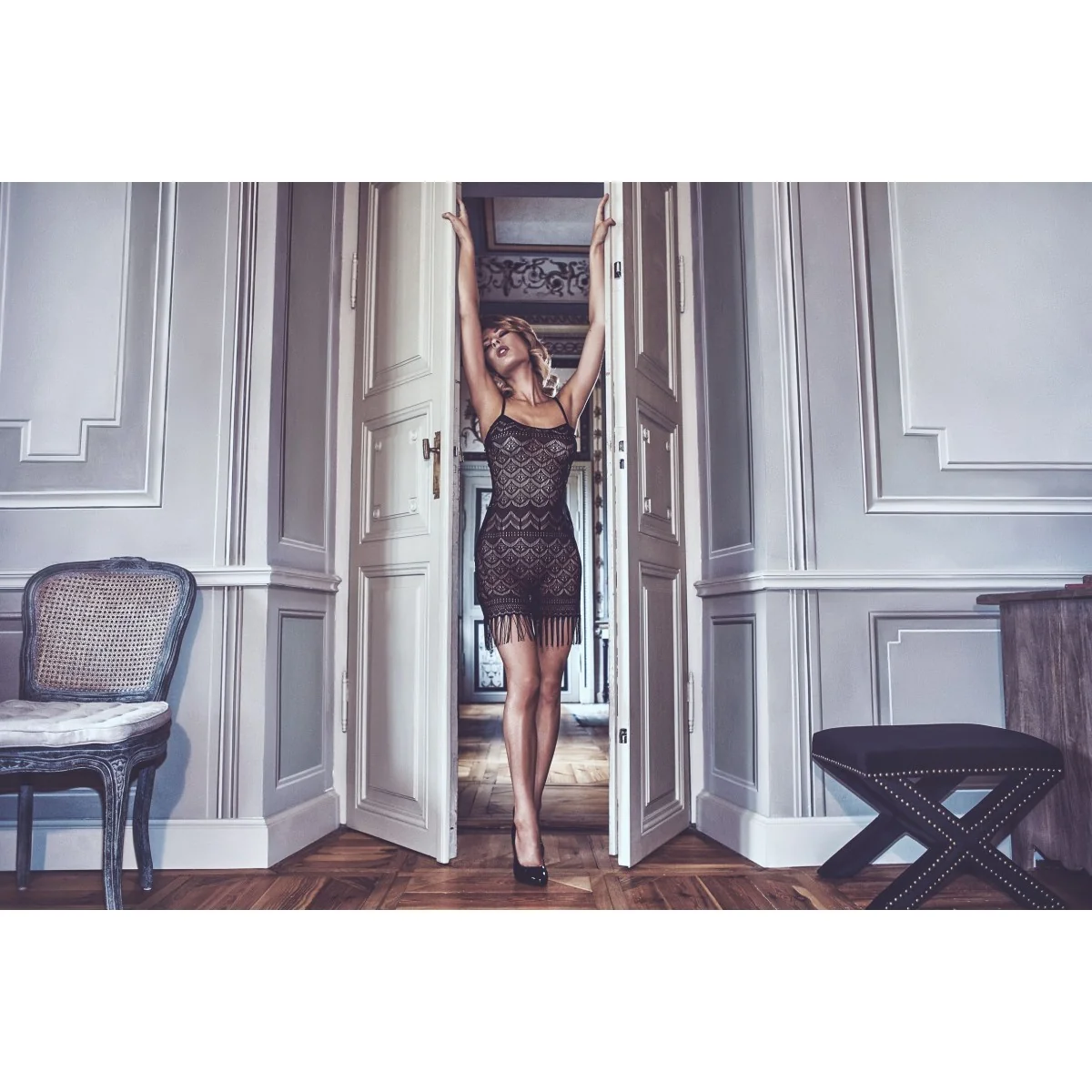 Schwarzes Chemise Physis von Anais Apparel Luxury Lingerie kaufen | Fesselliebe