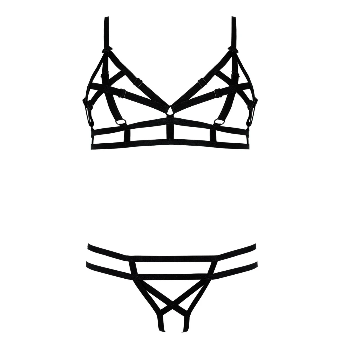 Schwarzes Set Echo von Anais Apparel Luxury Lingerie kaufen | Fesselliebe