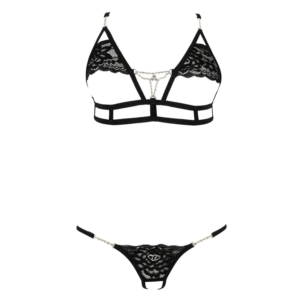 Schwarzes Set Kyane von Anais Apparel Luxury Lingerie kaufen | Fesselliebe