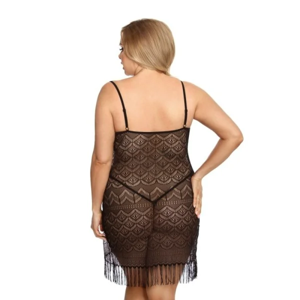 Schwarzes Netzkleid Aa051954 von Anais Apparel Plus Size kaufen | Fesselliebe