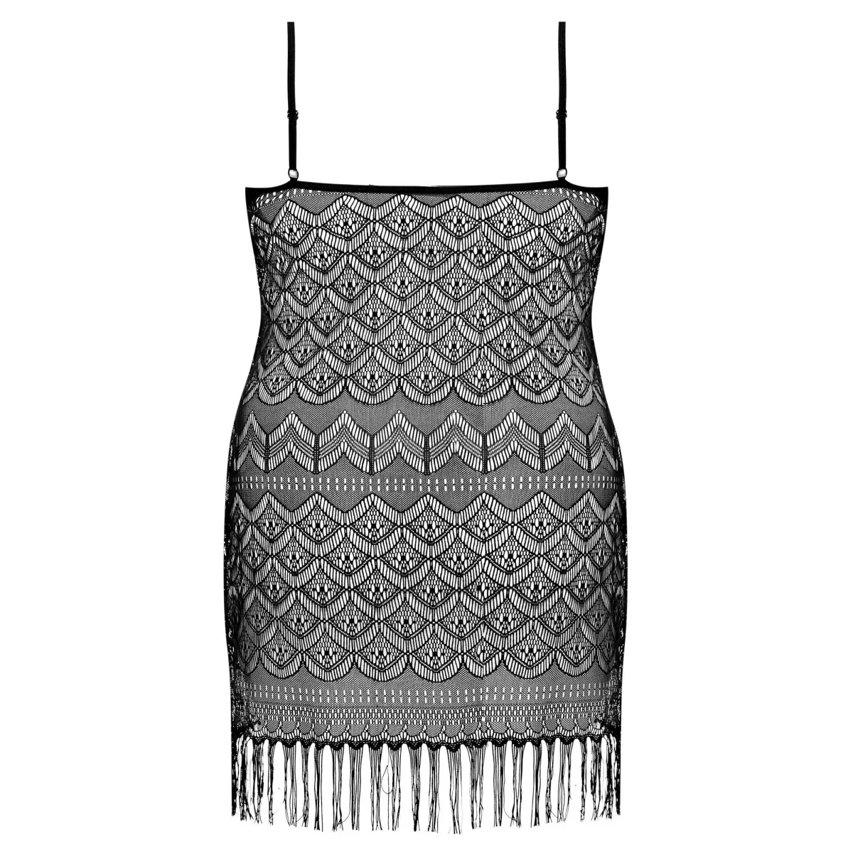 Schwarzes Netzkleid Aa051954 von Anais Apparel Plus Size kaufen | Fesselliebe