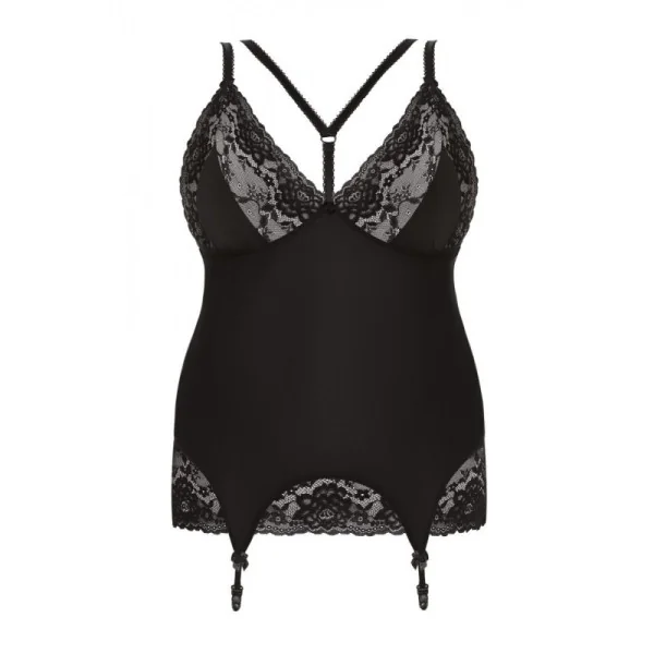 Schwarzes Strapshemd Aa051974 von Anais Apparel Plus Size kaufen | Fesselliebe