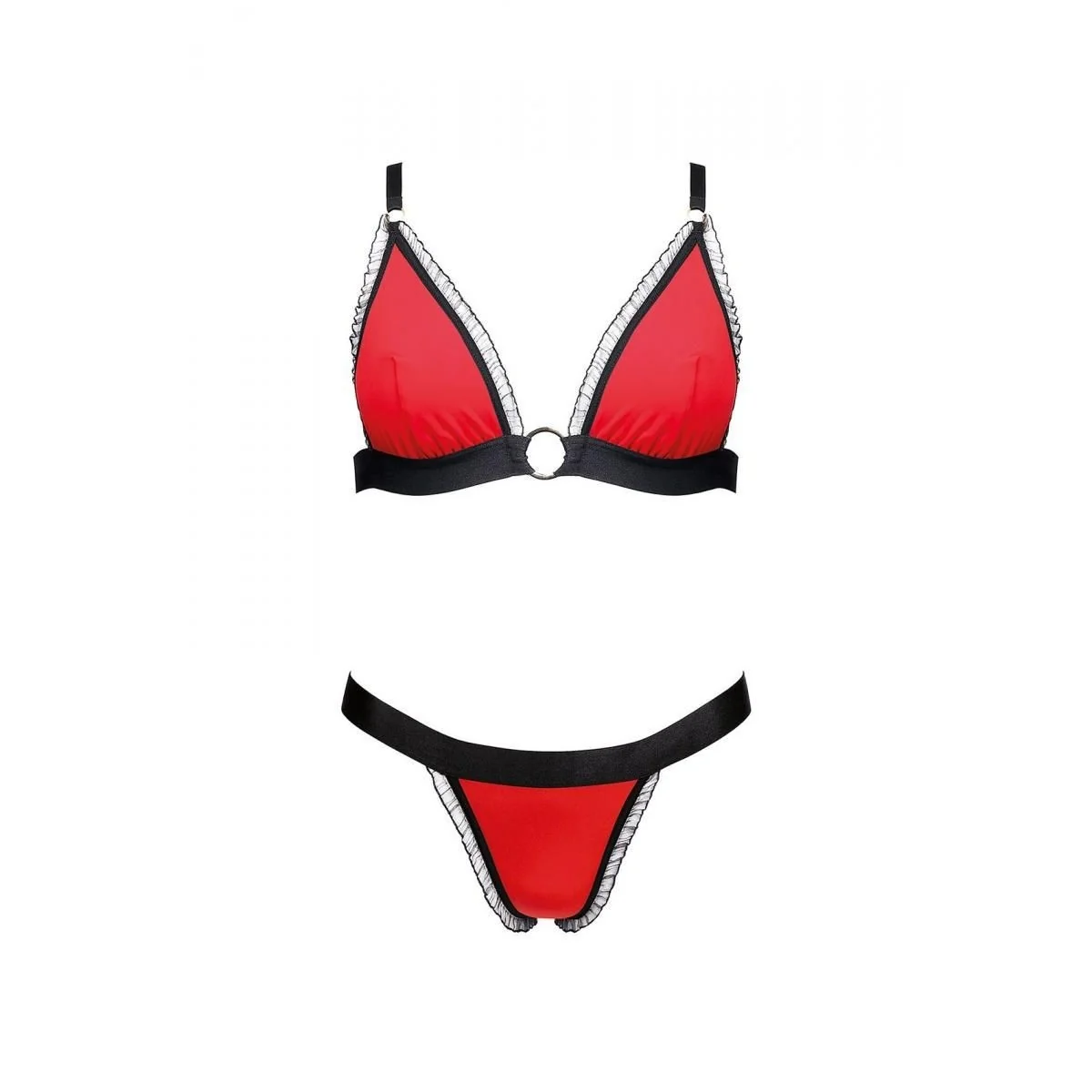 Rot/Schwarzes Set Aa052256 von Anais Apparel kaufen | Fesselliebe