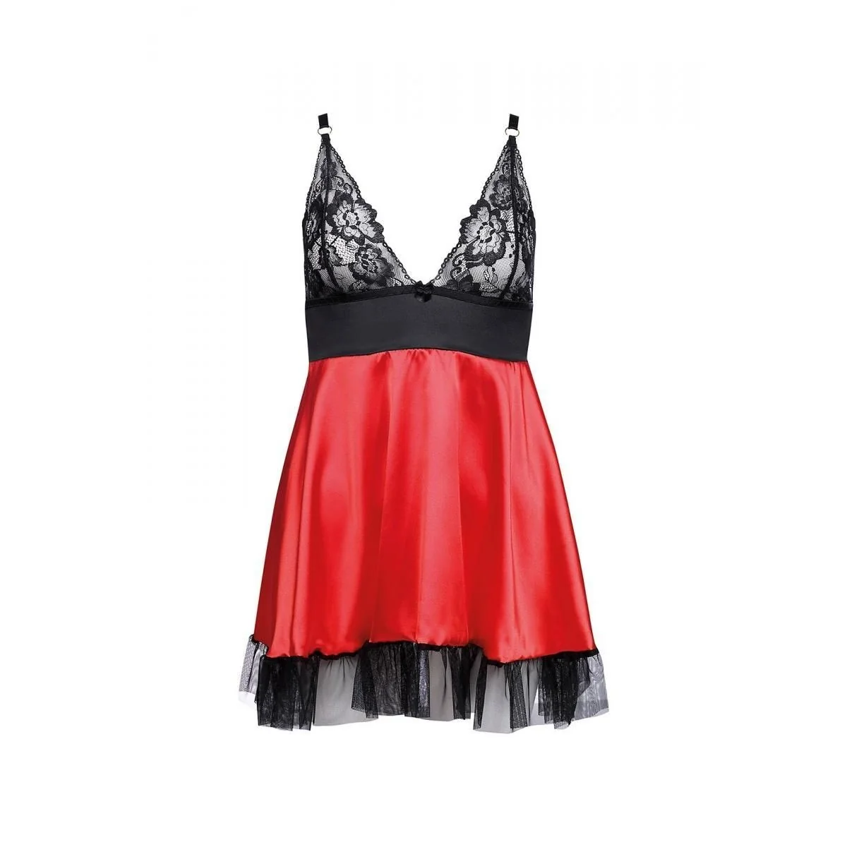 Schwarz/Rotes Chemise Aa052280 von Anais Apparel kaufen | Fesselliebe