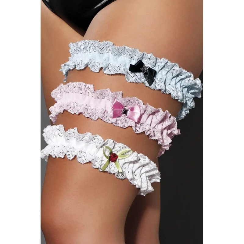 Weißes Strumpfband M/1065 Iga von Andalea Dessous kaufen | Fesselliebe