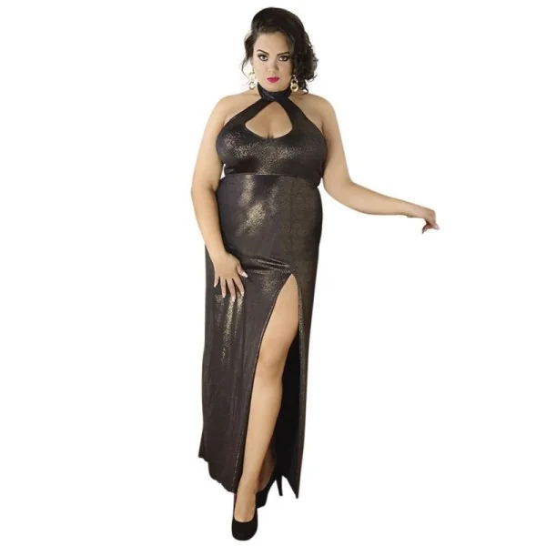 Langes Goldenes Wetlook-Kleid C/4003 von Andalea kaufen | Fesselliebe