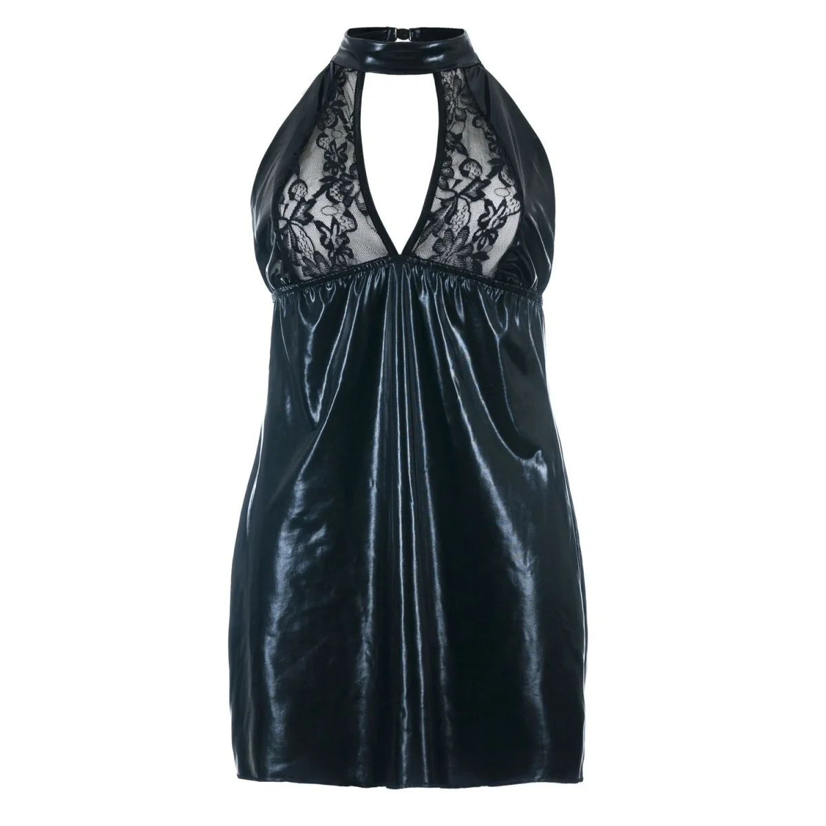Schwarzes Wetlook Chemise Sb/1001 Sexy Base Kollektion By Andalea kaufen | Fesselliebe