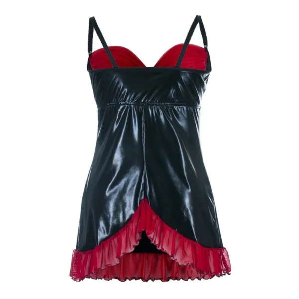 Schwarzes Wetlook Chemise Sb/1011 Sexy Base Kollektion By Andalea kaufen | Fesselliebe